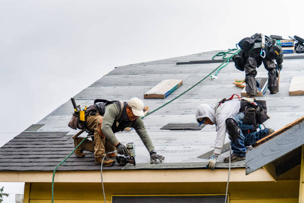 Professional Gutter Installation technician working in Gleason, TN